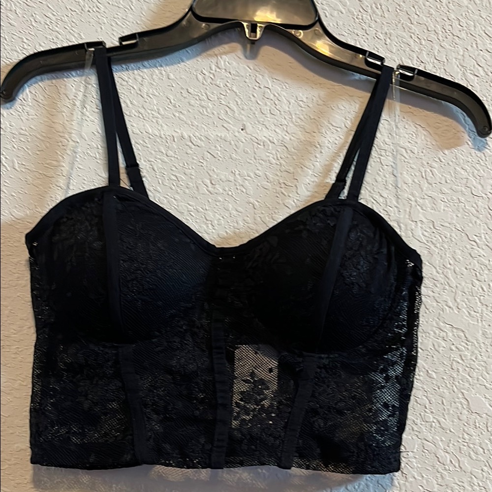 Elegant Black Lace Bustier